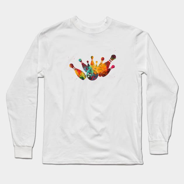 Bowling ball Long Sleeve T-Shirt by erzebeth